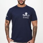 Camiseta Jolly Roger - Azul Escuro - 100% algodão BCI