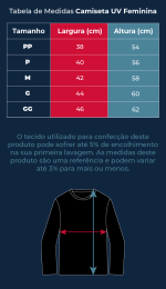 Camiseta Jolly Roger - Feminina - Manga Longa - UV50+ - Preta - Imagem 5